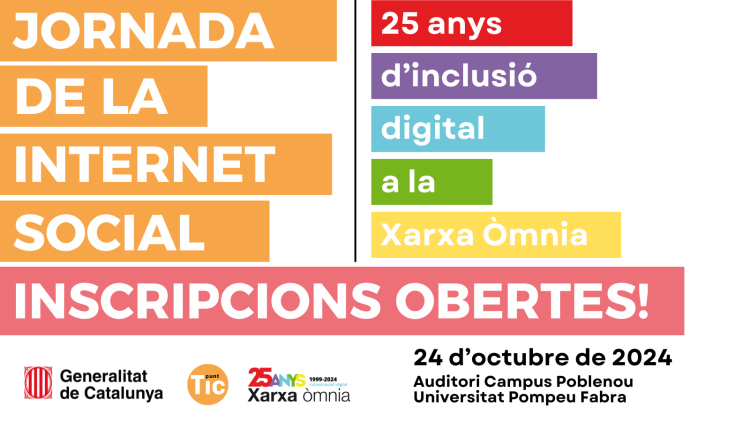 Inscriu-te a la ‘Jornada de la Internet Social: 25 anys d’inclusió digital a Òmnia’