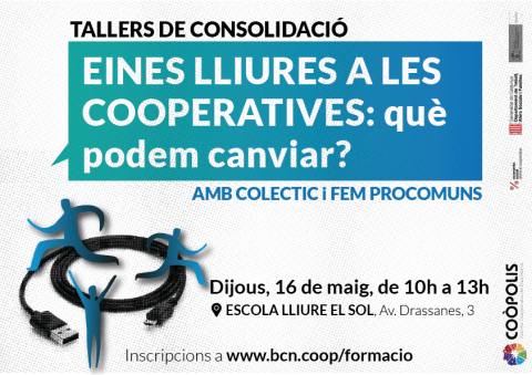 Imatge per difondre el taller sobre eines de tecnologia lliure per a cooperatives