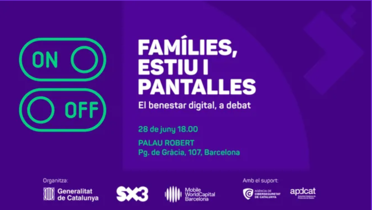 Imagen de la jornada 'Familias, verano y pantallas: el bienestar digital, a debate'