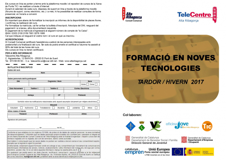 Formaciones en el Telecentre Alta Ribagorça